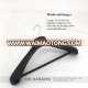 High quality black plastic suit hanger with pant bar for men clothes with big shoulder