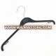 Wholesale black add logo clothes display plastic coat hanger for suit hanger