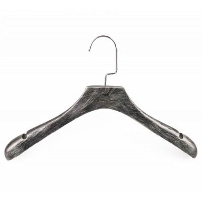 special brushed silver wooden coat hanger for women clothes